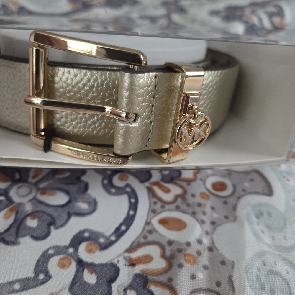 Michael Kors Metallic Gold Women's Belt